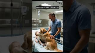 Dog Refuses To Leave Injured Friend at Hospital ️ #shorts