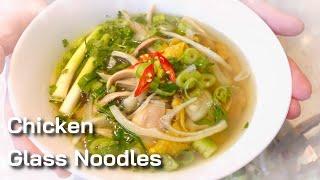 Homey Chicken Glass Noodles Soup | Miến Gà | ASMR | Eng + Viet Sub