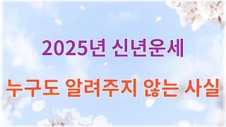 2025년 신년운세 누구도 알려주지 않는 사실