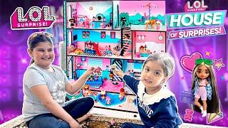 Diba & Daddy L.O.L. Surprise! House| Pretend Play w/ LOL Surprise Giant Doll House Toys