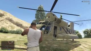 Franklin Stealing Military Heavy Cargo Helicopter From Military Base | GTA 5 RDE 4.0.4