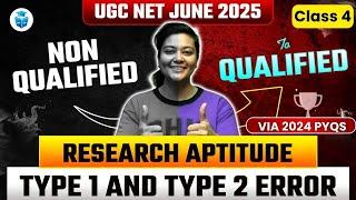 UGC NET Paper 1 Research Aptitude Type 1 and Type 2 Error via 2024 PYQs by Aditi Mam