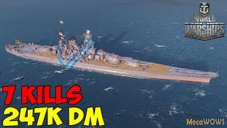 World of WarShips | Yamato | 7 KILLS | 247K Damage - Replay Gameplay 4K 60 fps