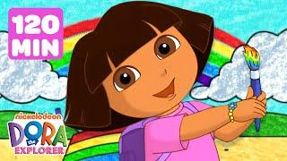 Dora's Coloring Party w/ Rainbows! #2  Dora the Explorer for 2 Hours | Dora & Friends