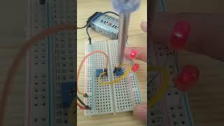 I made my first flashing LED! #beginner #circuit #led #beginneryoutuber