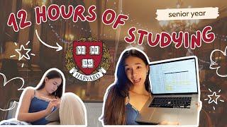 study with me for 12 hours at Harvard....🫠