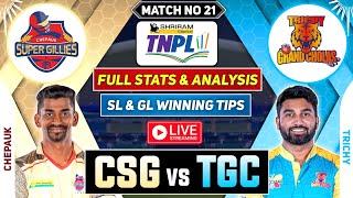  TNPL Live Match Today CSG vs TGC Dream11 Prediction CSG vs TGC Today Match Prediction Dream11 Team