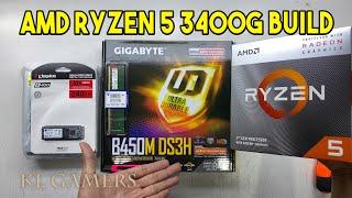 AMD Ryzen 5 3400G GIGABYTE B450M DS3H Simple Desktop PC Build