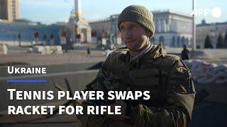 Ukrainian tennis player swaps racket for rifle to defend Kyiv | AFP