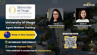 University of Otago - Yes Education Agent Webinar Training