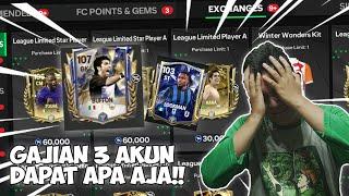 GAJIAN 3 AKUN FCMOBILE FREE PLAYER! Ea Esports Fc Mobile