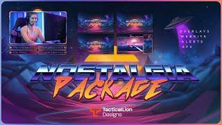 Nostalgia Stream Package | Animated Twitch Overlays, Alerts.