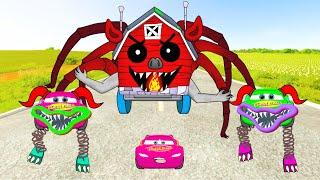 Crazy Escape From The Giant Zoonomaly House Spider Eater VS McQueen | Farming Simulator 22 #12