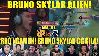 BRUNO SKYLAR ALIEN! Reaction Streamer RRQ VS LIQUID ID GAME 4 MPL SEASON 14