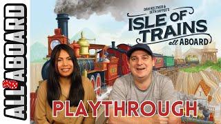 ISLE OF TRAINS: ALL ABOARD | Board Game | How to Play and Full 2-Player Playthrough