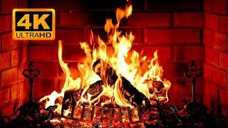  Cozy Fireplace 4K (12 HOURS). Fireplace with Crackling Fire Sounds. Fireplace Burning 4K