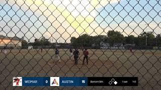 Ulises Nuñez Jr. 2 run Homerun over the street on top of the red house in Austin Tx. Parque Zaragoza