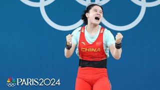 Luo Shifang sets THREE OLYMPIC RECORDS to win 59kg weightlifting gold | Paris Olympics | NBC Sports