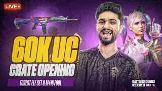 60K UC CRATE OPENING | KYA AAJ 55 KILLS HONGE? | BGMI LIVE