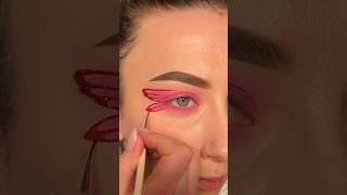 pink butterfly makeup🩷 #makeuptutorial #eyeliner