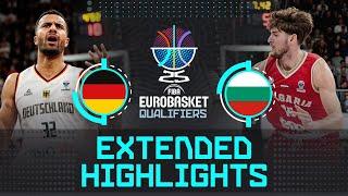 Germany  vs Bulgaria  | Extended Highlights | FIBA EuroBasket 2025 Qualifiers