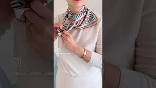 [스카프 예쁘게 매는법] 스퀘어 스카프 90x90cm국내사이트 mollyne.comGlobal Website mollyne.shop #scarf #스카프 #스카프매는법