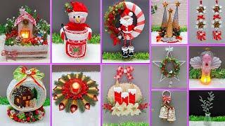 12 Low Cost Christmas Decoration ideas Made From simple materials | DIY Christmas craft idea257