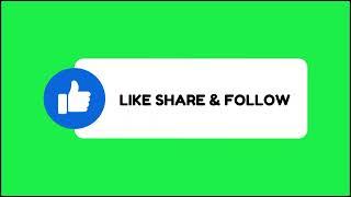 fb LIKE SHARE & FOLLOW (green screen) | facebook LIKE SHARE & FOLLOW green screen