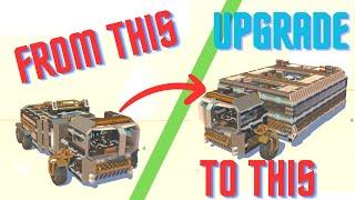 MOBILE AUTO FARM UPGRADED WITH DEFENSE | Scrap Mechanic Concept