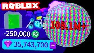 250,000 ROBUX OF GEMS IN BUBBLE GUM SIMULATOR (Roblox)