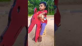 Happy kid is playing with spring chair️ #kidplaying #kids #shorts #bangalorelife