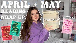 The 15 books I read in April & May (April & May Reading Wrap Up)  | Ella Rose Reads