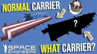 Space Engineers Diagonal Flight Deck Carrier, What? And Why? Smart Ship Design Compromise