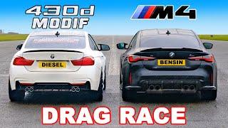 BMW 430d Modif vs BMW M4: DRAG RACE