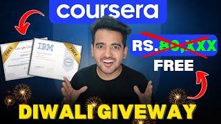 Free Coursera Courses Plus Subscription | Diwali Giveaway | Big Announcement for Subscribers