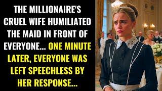 THE CRUEL MILLIONAIRE'S WIFE HUMILIATED THE CLEANER... A MINUTE LATER, EVERYONE WAS STUNNED...