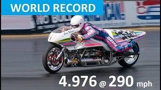 FASTEST ROCKET BIKE 1/4 Mile World Record - Eric Teboul - Santa Pod