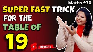 Short Trick for the Table of 19, Arti ki Maths Trick, Vedic #Maths #shorts #ytshorts