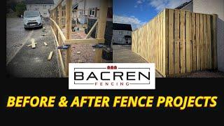 BACREN FENCING Before and After Fence & Gate Jobs 2023 | Wooden timber fencing