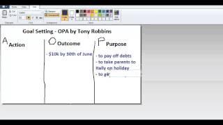 Goal Setting  - OPA - Goal Setting System by Tony Robbins