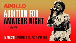 AUDITION for AMATEUR NIGHT AT THE APOLLO - SEPT 24 2022