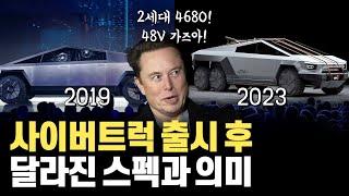 사이버트럭 호불호 갈릴 수 밖에... 2019년 약속한 스펙과 더 나아진 점, 더 구려진 점, 기술 정리!