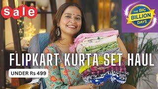 10 Flipkart Kurta Set Haul Under Rs 499 | Affordable Dailywear | ENGLISH Subtitles