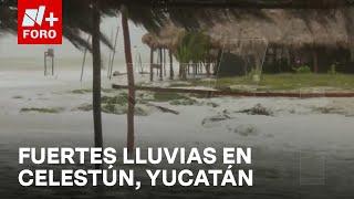 Huracán Milton provoca fuertes lluvias en Celestún, Yucatán - Las Noticias