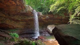 FREQUENCY OF A RELAXING WATER SOUNDS OF A WATERFALL