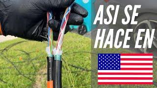 Como PELAR Cable EXTERNO De FIBRA OPTICA | CALIDAD 4K | Asi se hace en USA 