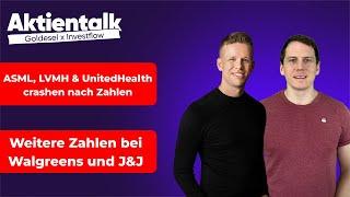 Panik am Markt... ASML, UnitedHealth & LVMH stürzen ab nach Zahlen / Walgreens und J&J überzeugen