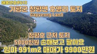 [E614] 경기 가평군 청평면 호명리 토지, 청평호 근처 300평, 1억이하 매물/Korea.Gapyeong Land