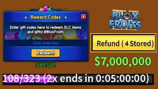 NOVO CÓDIGO + 31 CÓDIGOS DE 2X XP BELI E RESET NO BLOX FRUITS 2024 - blox fruit codes