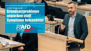 Ulrich Siegmund: Grundsatzprobleme anpacken statt Symptome behandeln!